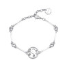 Bracciale donna lettera S bhkb067 in acciaio 316 anallergico pietre e swarovski