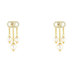 Orecchini Donna LIUJO Luxury LJ2916 Acciaio Inossidabile Gold Dorato Perle