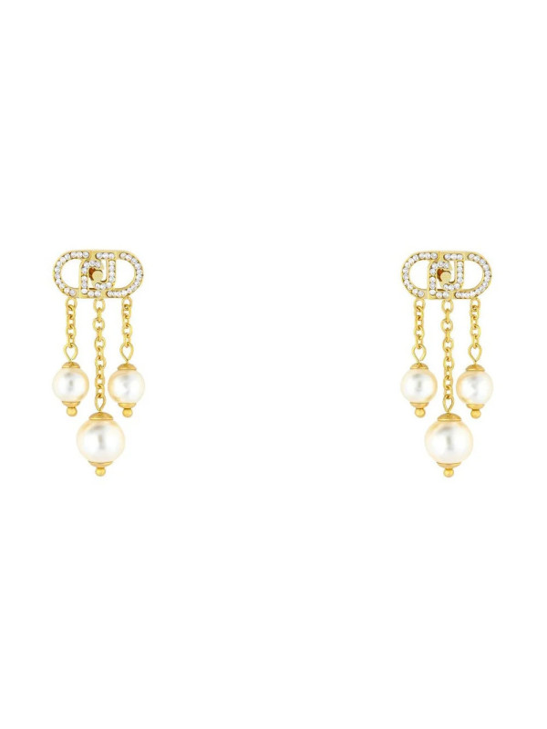 Orecchini Donna LIUJO Luxury LJ2916 Acciaio Inossidabile Gold Dorato Perle