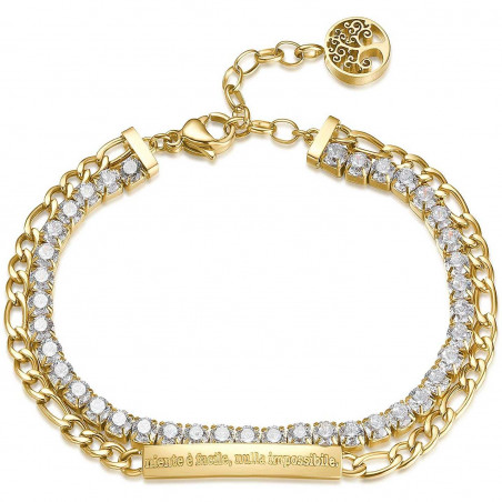 Women's Tennis Bracelet Brosway BEI052 PVD Gold