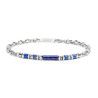 Bracciale Unisex Marlù 30BR0016-B in Acciaio Silver con Pietre Blu ed Ematite