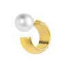 Orecchino Donna cerchio Marlù acciaio oro chiusura perla 33OR0072G