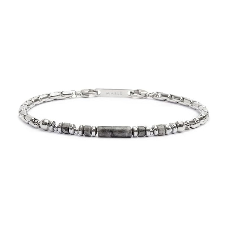 Bracciale Unisex Marlù 30BR0017-GR in Acciaio Silver con Pietre Grige ed Ematite Bracciale Unisex Marlù 30BR0017-GR in Acciaio Silver con Pietre Grige ed Ematite