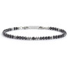 Bracciale Uomo Marlù con agata nera ed ematite acciaio 1br0061-n