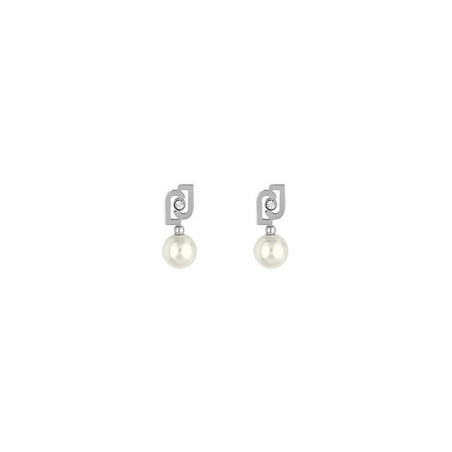 Orecchini Donna LiuJo Icona LJ1668 In Acciaio Con Perla Bianca