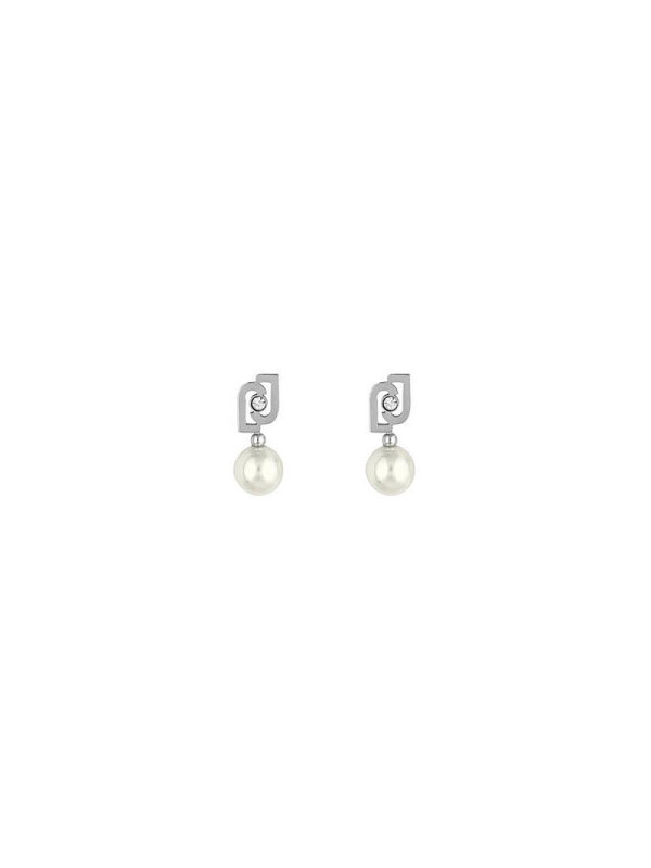 Orecchini Donna LiuJo Icona LJ1668 In Acciaio Con Perla Bianca