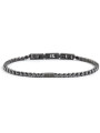Bracciale Uomo Marlù 1BR0068-N in Acciaio Nero con Zirconi Neri