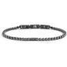 Bracciale Uomo Marlù 1BR0068-N in Acciaio Nero con Zirconi Neri