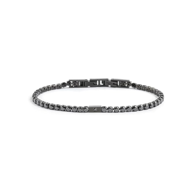 Bracciale Uomo Marlù 1BR0068N-N in Acciaio Nero con Pietre Nere Bracciale Uomo Marlù 1BR0068N-N in Acciaio Nero con Pietre Nere