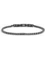 Bracciale Uomo Marlù 1BR0068N-N in Acciaio Nero con Pietre Nere