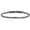 Bracciale Uomo Marlù 1BR0068N-N in Acciaio Nero con Pietre Nere