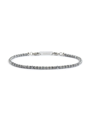 Bracciale Uomo Marlù 1BR0070-N in Acciaio Con Ematite Silver Nero