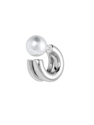 Monorecchino Donna cerchio doppio Marlù acciaio perla 33OR0083