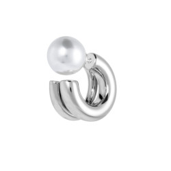 Monorecchino Donna cerchio doppio Marlù acciaio perla 33OR0083