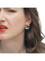 Monorecchino Donna cerchio doppio Marlù acciaio perla 33OR0083