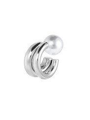 Monorecchino Donna cerchio doppio Marlù acciaio perla 33OR0083