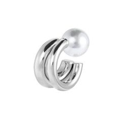 Monorecchino Donna cerchio doppio Marlù acciaio perla 33OR0083