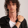 Bracciale Uomo Brosway Ink BIK137 in Pelle Nera con Centrale Acciaio