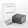 Bracciale Uomo Brosway Ink BIK137 in Pelle Nera con Centrale Acciaio