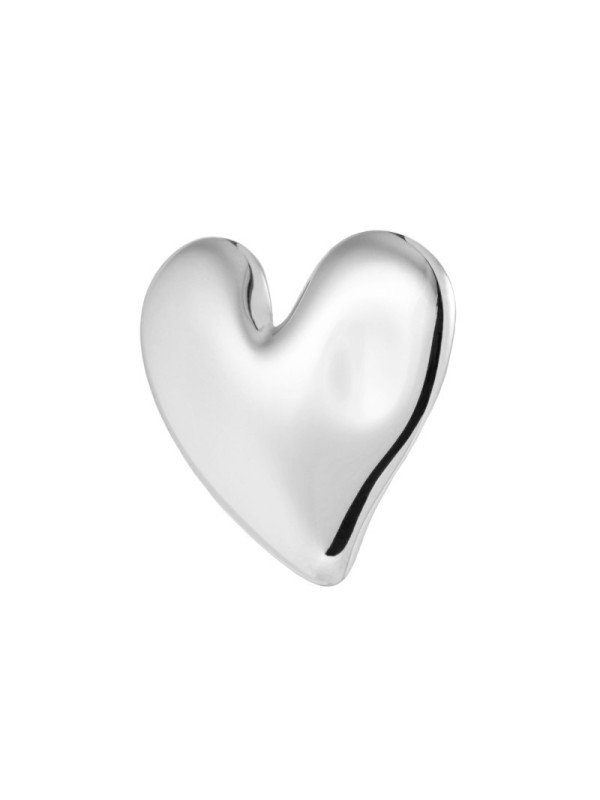 Monorecchino lobo Marlù acciaio rodiato forma di cuore 33OR0087