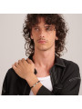 Bracciale Uomo Brosway Ink BIK135A in Pelle Nera con Centrale Acciaio
