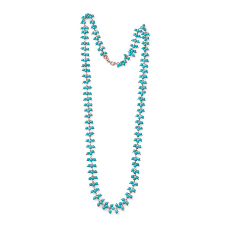 Collana Donna Maria Cristina Sterling G3986 Enjoy in Srgento Rosa 925% e AUlite Celeste