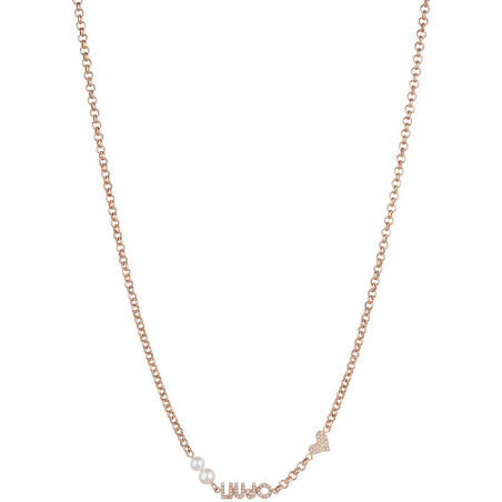 Collana Donna Liu Jo Icona LJ1695 in Acciaio Colore Oro Rosa