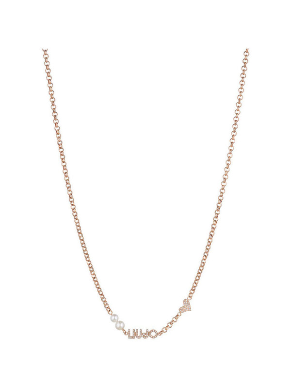 Liu Jo Icona LJ1695 Woman Necklace in Rose Gold Steel Color