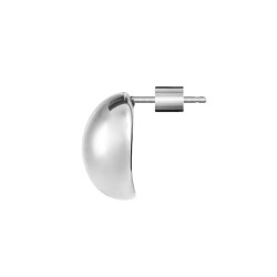 Monorecchino lobo Marlù acciaio rodiato a forma ovale 33OR0091
