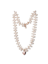 Collana Donna Maria Cristina Sterling G4134 Enjoy Argento Rosa e Perle Bianche