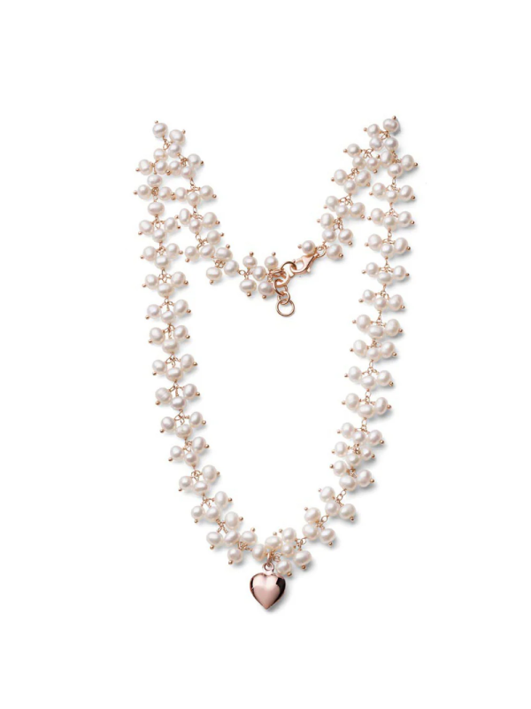 Collana Donna Maria Cristina Sterling G4134 Enjoy Argento Rosa e Perle Bianche