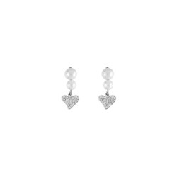 Orecchini Donna LIU JO Icona LJ1691 Colore Argento con Perle