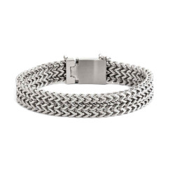 Bracciale Unisex Marlù in acciaio Silver 13BR102 Catena Fish