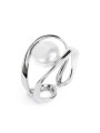 Anello aperto da donna Marlù in acciaio Silver con perla 33AN0022W-M