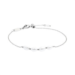 Bracciale Donna Marlù Acciaio Silver con Perle 33br0045-w