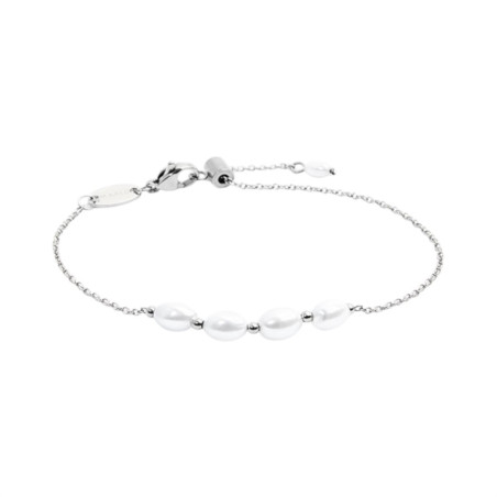 Bracciale Donna Marlù Acciaio Silver con Perle 33br0045-w