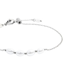 Bracciale Donna Marlù Acciaio Silver con Perle 33br0045-w