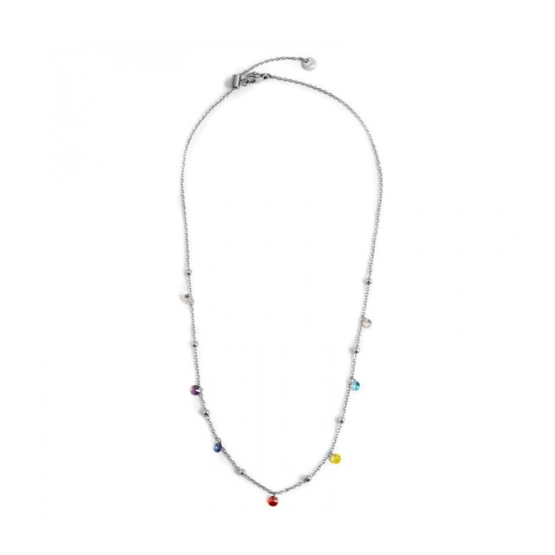 Collana Donna Marlù Be Woman 2CO0064-RGB in Acciaio Argento con Sfere Multicolor Collana Donna Marlù Be Woman 2CO0064-RGB in Acciaio Argento con Sfere Multicolor