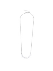 Collana girocollo da donna Marlù in acciaio Silver con perle 33CN0030-W