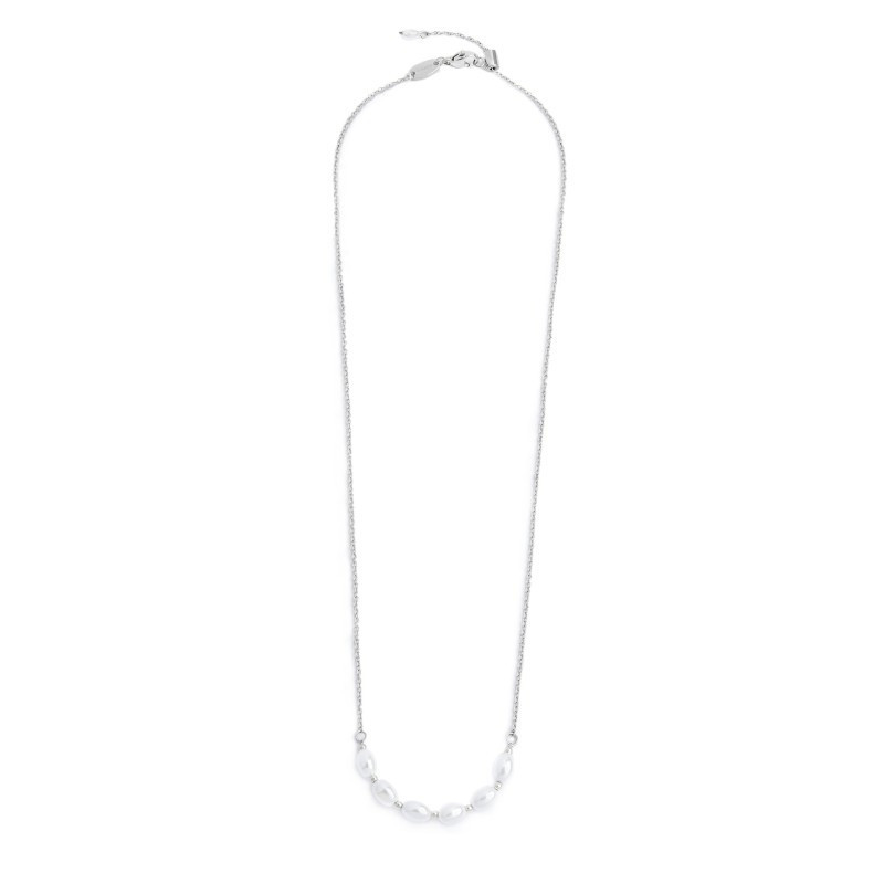 Collana girocollo da donna Marlù in acciaio Silver con perle 33CN0030-W Collana girocollo da donna Marlù in acciaio Silver con perle 33CN0030-W