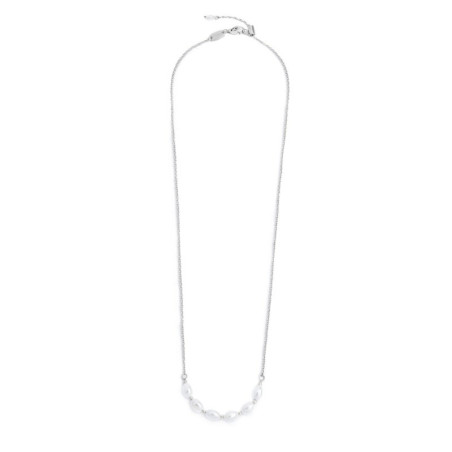 Collana girocollo da donna Marlù in acciaio Silver con perle 33CN0030-W