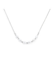Collana girocollo da donna Marlù in acciaio Silver con perle 33CN0030-W