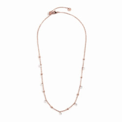 Collana Donna Marlù Be Woman 2CO0064R-W in Acciaio Pvd Oro Rosa con Sfere