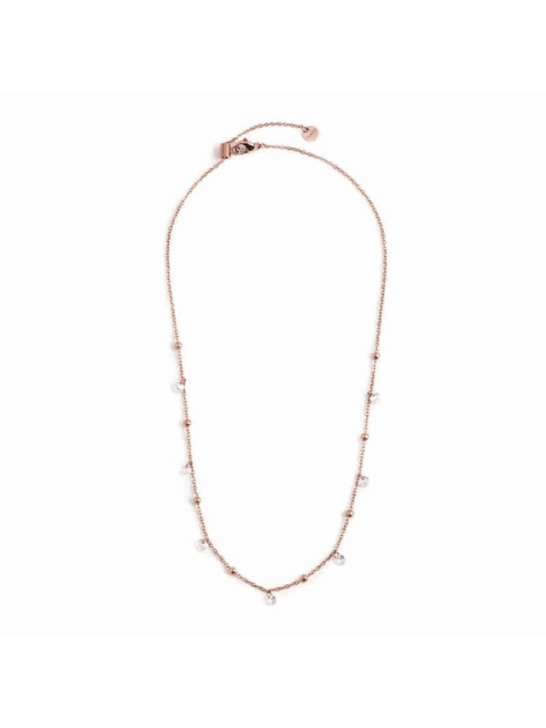Collana Donna Marlù Be Woman 2CO0064R-W in Acciaio Pvd Oro Rosa con Sfere