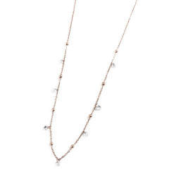 Collana Donna Marlù Be Woman 2CO0064R-W in Acciaio Pvd Oro Rosa con Sfere