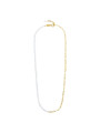 Collana Unisex Marlù 33cn0031g-w in Acciaio Oro e Perle 33CN0031-W