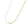 Collana Unisex Marlù 33cn0031g-w in Acciaio Oro e Perle 33CN0031-W