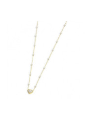Collana Donna Marlù Nel Mio Cuore 15CN032G-W in Acciaio Pvd Oro con Perle