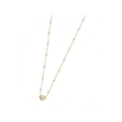 Collana Donna Marlù Nel Mio Cuore 15CN032G-W in Acciaio Pvd Oro con Perle