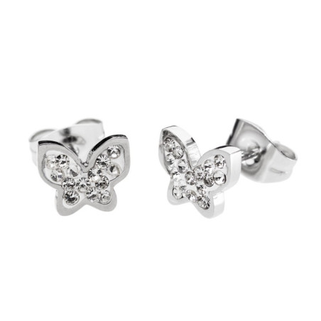 Orecchini Donna Marlù 18OR028 Farfallina con Strass Silver